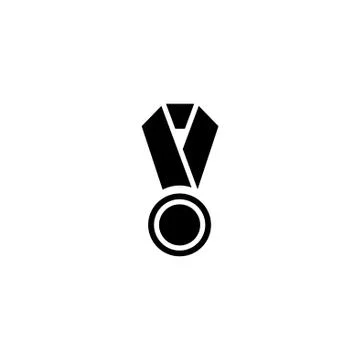 Web icon. Medal. vector illustration black on white background Stock Illustration