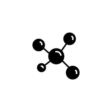 Web icon. Molecule black on white background Stock Illustration