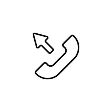 Web icon. Outgoing call black on white background Stock Illustration