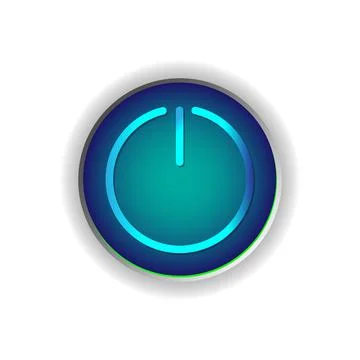 Web icon push button power Stock Illustration
