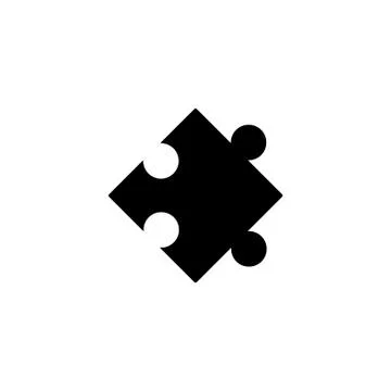 Web icon. Puzzle. vector illustration black on white background Stock Illustration