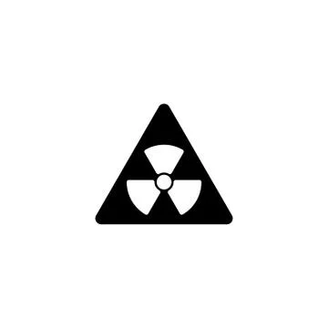 Web icon. Radiation hazard black on white background Stock Illustration