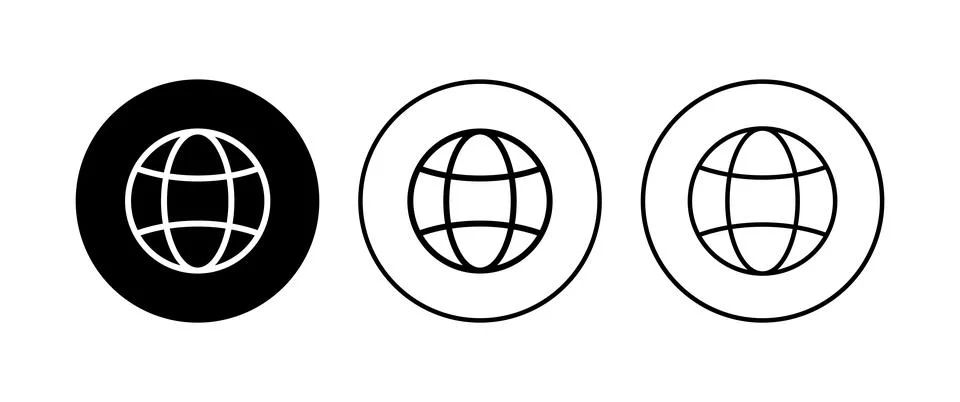 Web icon set. go to web icon. web click icon Stock Illustration