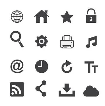 Web icon set Stock Illustration