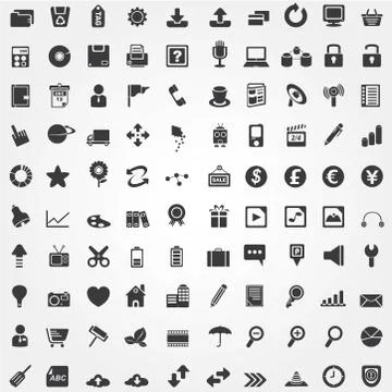 Web icon set Illustrazione stock