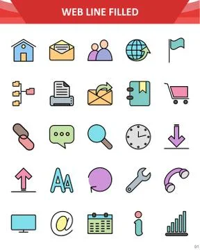 Web Icon Set Stock Illustration
