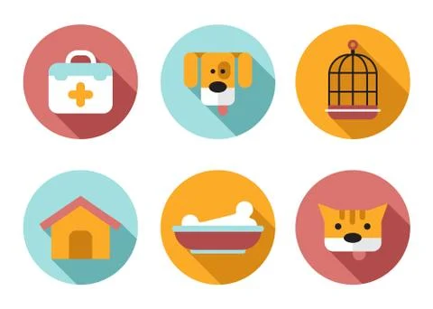 Web icon set Pet, Vet, Pet Shop Stock Illustration
