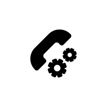 Web icon. Setting up call, phone configuration Illustrazione stock