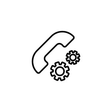 Web icon. Setting up call, phone configuration Stock Illustration