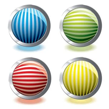Web icon stripe Round web icons with stripes and glowing shadow Copyright:... Stock Photos