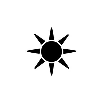 Web icon. Sun. vector illustration black on white background Illustrazione stock