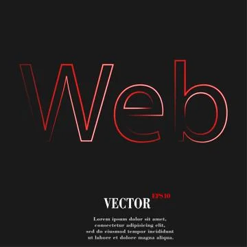 Web icon symbol Flat modern web design with long shadow and space for your te Stock-Illustration