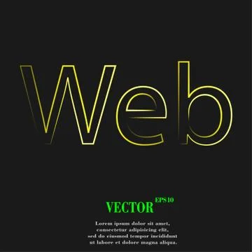 Web icon symbol Flat modern web design with long shadow and space for your te Stock-Illustration
