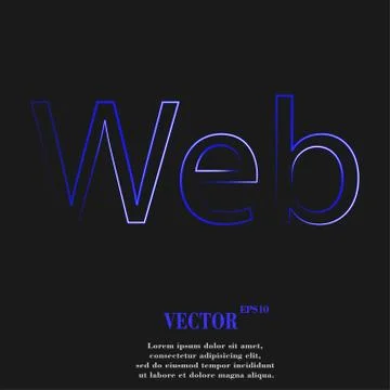 Web icon symbol Flat modern web design with long shadow and space for your te Stock-Illustration