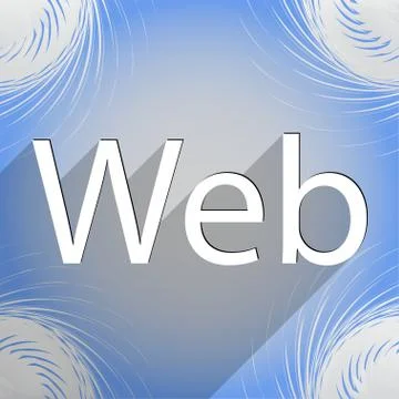 Web icon symbol Flat modern web design with long shadow and space for your te Stock-Illustration