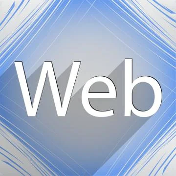 Web icon symbol Flat modern web design with long shadow and space for your te Stock-Illustration