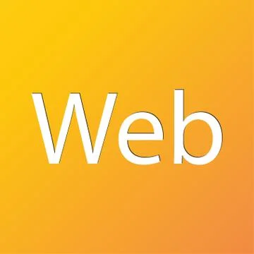 Web icon symbol Flat modern web design with long shadow and space for your text. Stock-Illustration