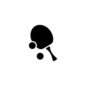 Web icon. Table tennis black on white background Stock Illustration