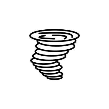 Web icon. Tornado black on white background Stock Illustration