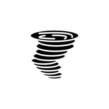 Web icon. Tornado black on white background Stock Illustration