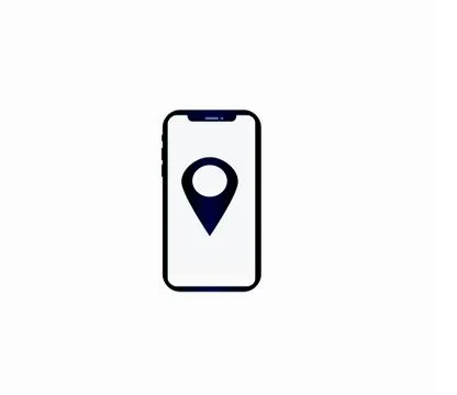 Web icon touchscreen and geolocation symbol, location Stock Illustration
