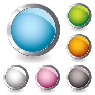 Web icon variation round six round web icon button with bright colours and... Foto stock