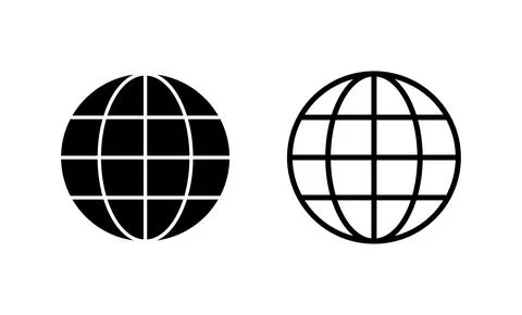 Web icon vector. go to web sign and symbol. web click icon. Global search ico Stock Illustration