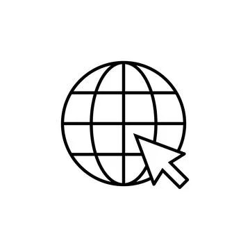 Web icon vector. go to web icon. web click icon Stock Illustration