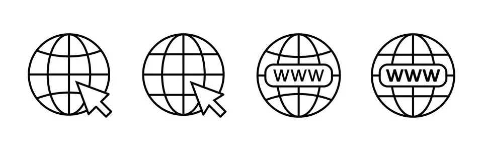 Web icon vector. go to web icon. web click icon Stock Illustration