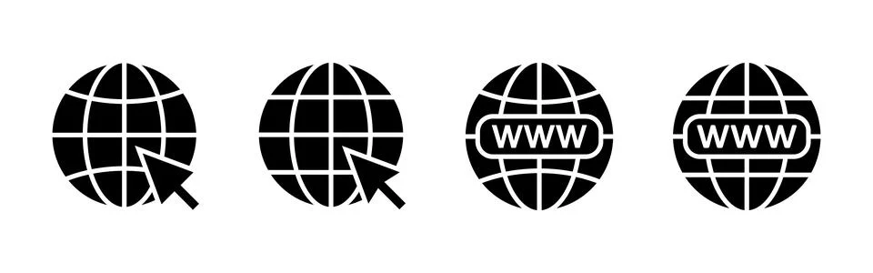 Web icon vector. go to web icon. web click icon Stock Illustration