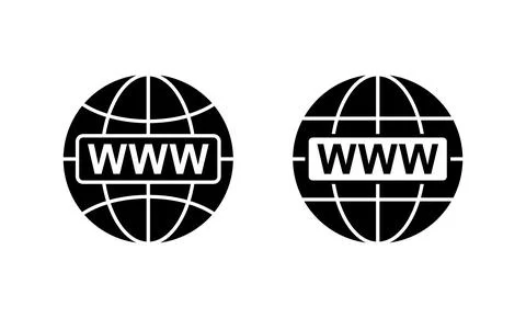 Web icon vector. go to web sign and symbol. web click icon. Global search ico Stock Illustration