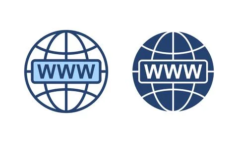 Web icon vector. go to web sign and symbol. web click icon. Global search ico Stock Illustration