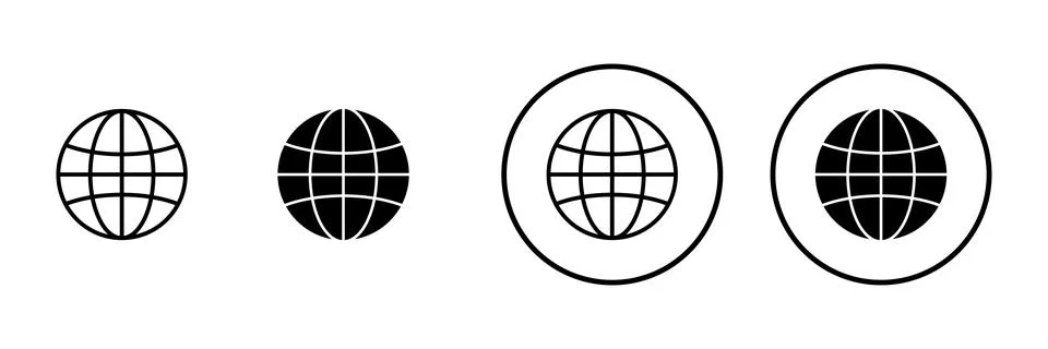 Web icon vector. go to web sign and symbol. web click icon. Global search ico 库存插图