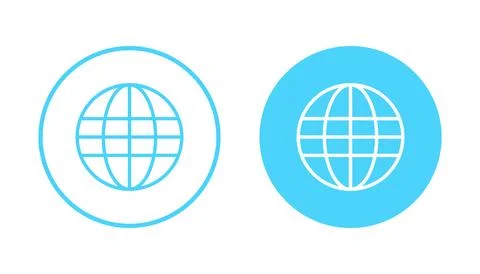 Web icon vector. go to web sign and symbol. web click icon. Global search ico Stock Illustration