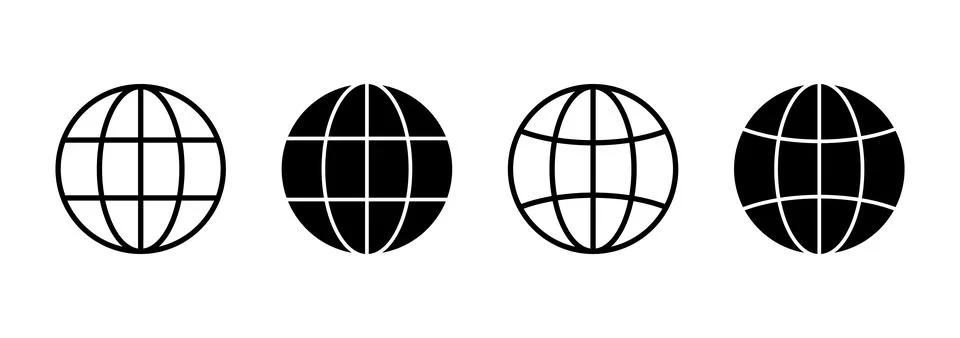 Web icon vector. go to web sign and symbol. web click icon. Global search ico Illustrazione stock
