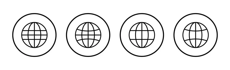 Web icon vector. go to web sign and symbol. web click icon. Global search ico Illustrazione stock