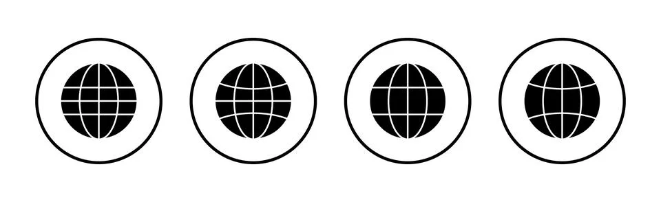 Web icon vector. go to web sign and symbol. web click icon. Global search ico 스톡 일러스트