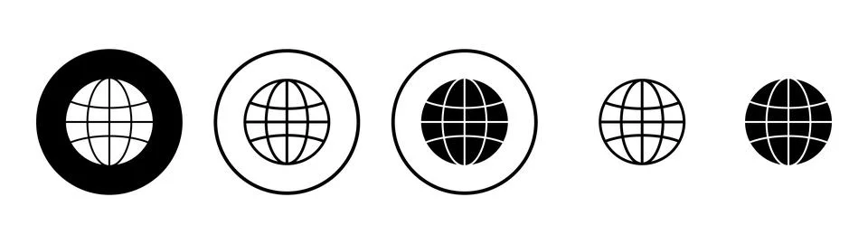 Web icon vector. go to web sign and symbol. web click icon. Global search ico Stock Illustration