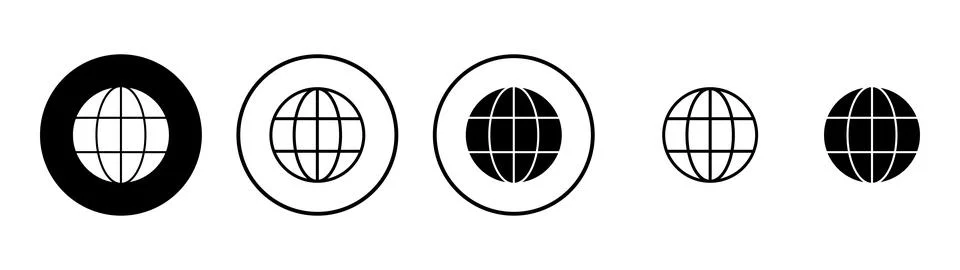 Web icon vector. go to web sign and symbol. web click icon. Global search ico Stock Illustration