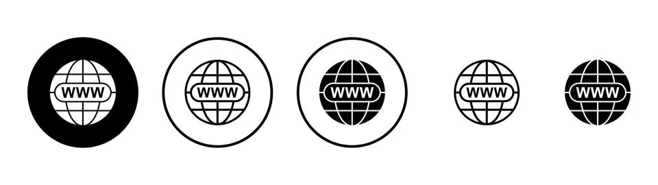 Web icon vector. go to web sign and symbol. web click icon. Global search ico Stock Illustration
