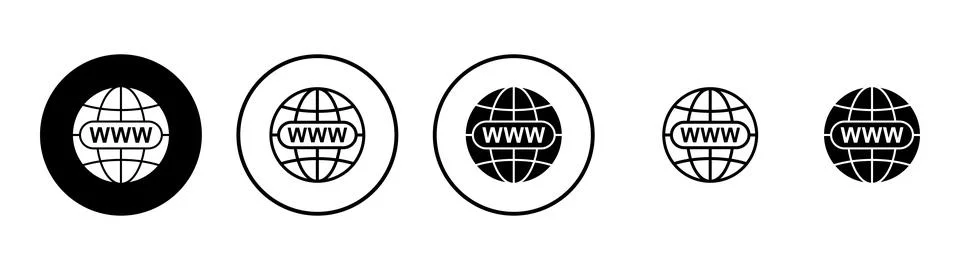 Web icon vector. go to web sign and symbol. web click icon. Global search ico Stock Illustration