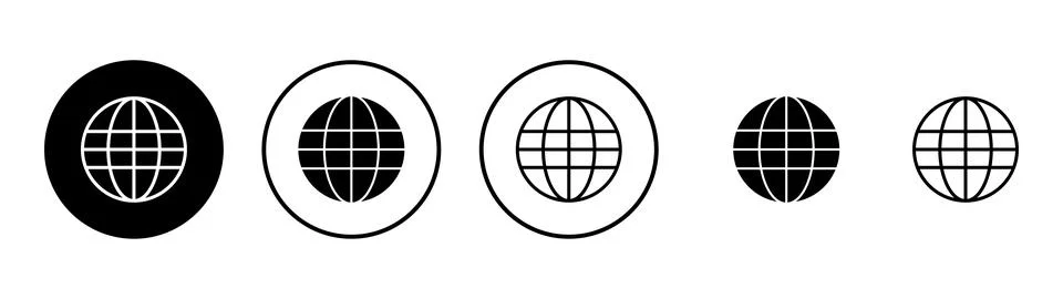Web icon vector. go to web sign and symbol. web click icon. Global search ico Stock Illustration