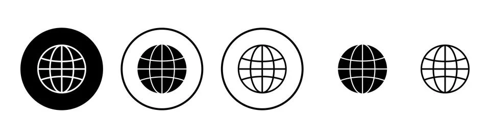 Web icon vector. go to web sign and symbol. web click icon. Global search ico Stockillustratie
