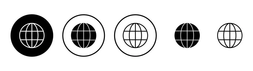 Web icon vector. go to web sign and symbol. web click icon. Global search ico イラスト素材