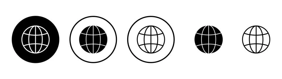 Web icon vector. go to web sign and symbol. web click icon. Global search ico Illustrazione stock
