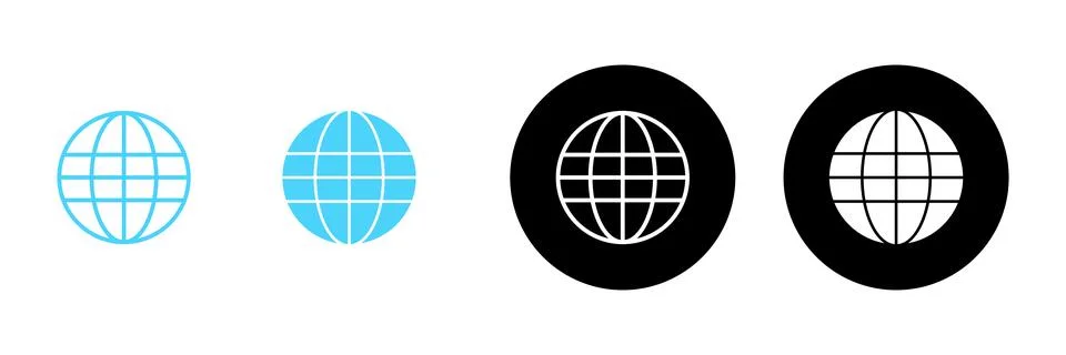 Web icon vector. go to web sign and symbol. web click icon. Global search ico Illustrazione stock