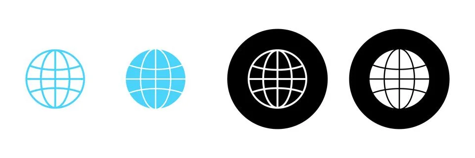 Web icon vector. go to web sign and symbol. web click icon. Global search ico Illustrazione stock