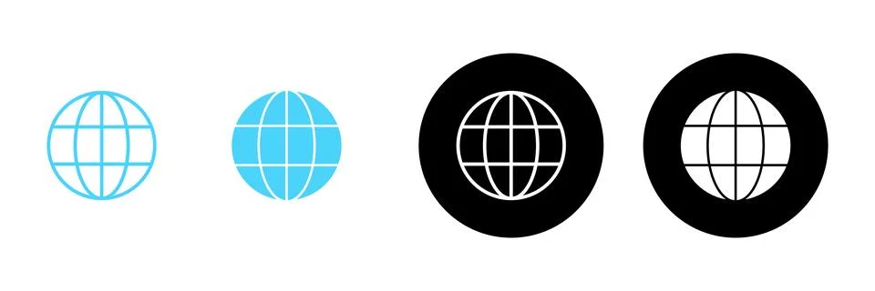 Web icon vector. go to web sign and symbol. web click icon. Global search ico Stock Illustration