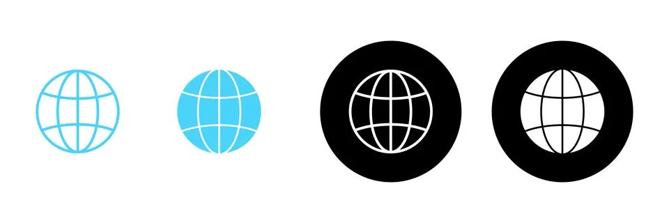 Web icon vector. go to web sign and symbol. web click icon. Global search ico 스톡 일러스트