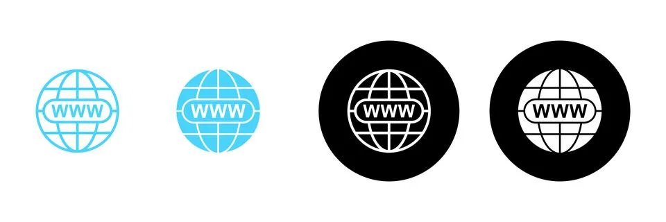 Web icon vector. go to web sign and symbol. web click icon. Global search ico Stock Illustration